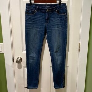 WHBM The Skimmer Ankle Zip Jeans